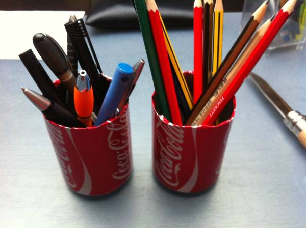 coke can pencil holder