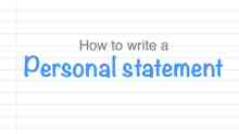 how to write a personal statement