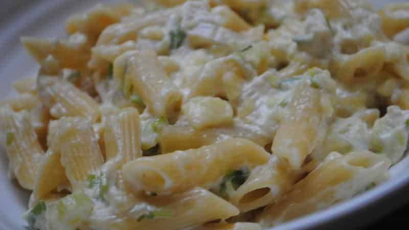 Spring Onion and Brie Pasta